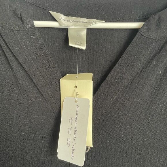 Christopher & Banks Black Blouse Size S - Picture 4 of 6
